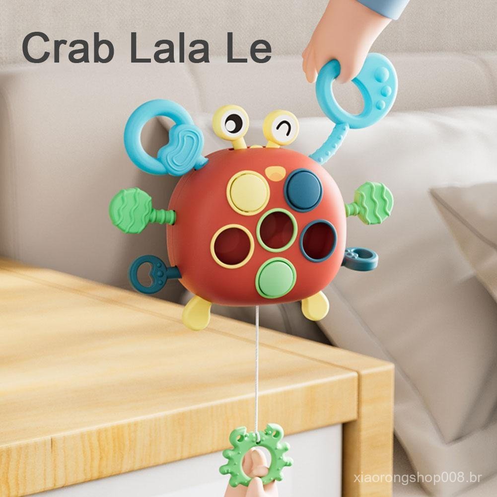 Bebê Criança Brinquedos Sensoriais Montessori Puxar Corda Interativo Silicone Brinquedo Educativo R9n5