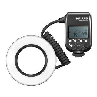 Godox MF-R76 Universal Macro Ring Flash Light GN14 10 níveis de brilho ajustável com adaptador 8pcs Substituição de