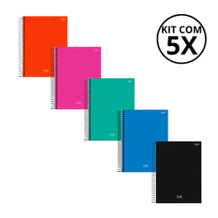 Kit Com 05 Cadernos 1 Matéria Universtario Stiff - Jandaia