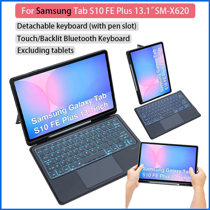 Capa Para Samsung Galaxy Tab S10 FE Plus 13.1 " SM-X620/X626B Toque Retroilumina