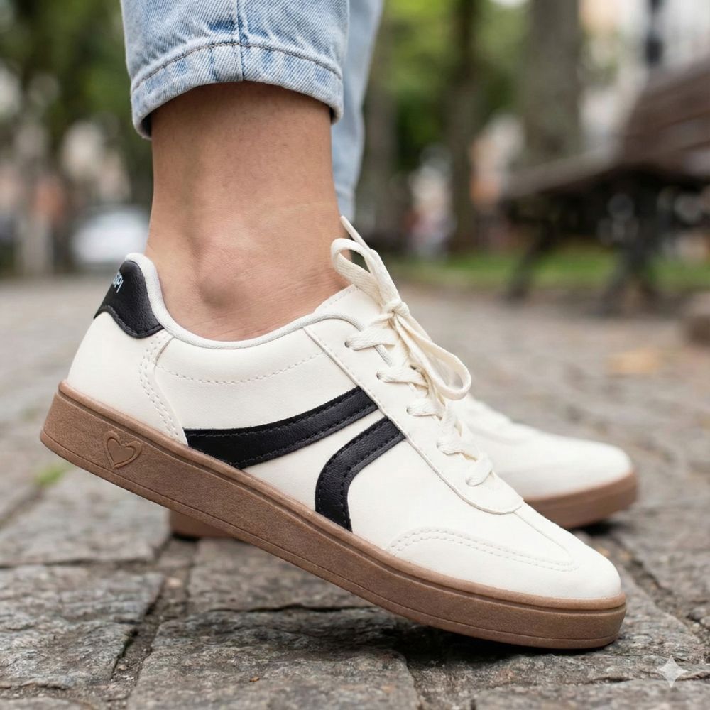 Tênis Feminino Mississipi Napa Branco/Preto