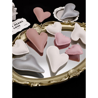 Qixi couro bonito coração acessórios diy materiais artesanais buquê de flores embalagem romântico coração forma com deco