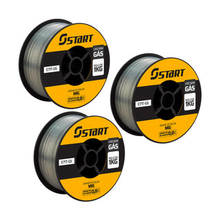 Kit Arame Para Solda Mig Uso Sem Gás 0.8mm 3 Rolos De 1 Kg Start