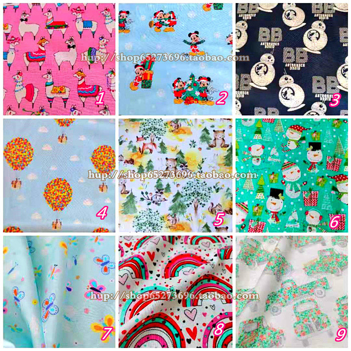 Variedade comércio exterior Yuanlist dos desenhos animados Anime impresso pano roupas infantis vestido roupas de algodão