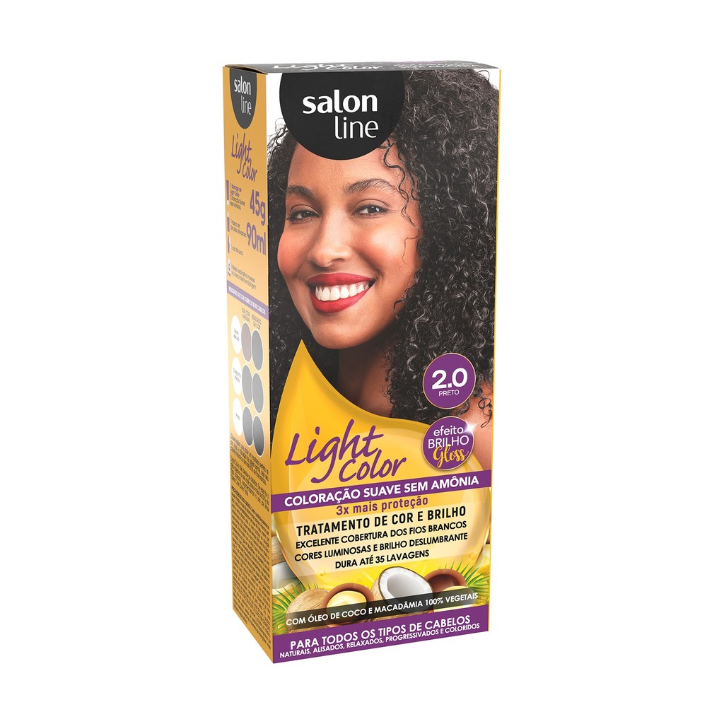 Coloração suave Light Color 2.0 Preto Salon Line · foto 2
