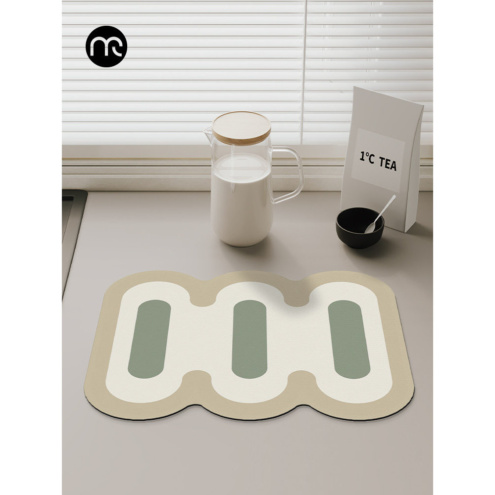 Munai almofada absorvente de cozinha, barra de secagem de utensílios de mesa, almofada de drenagem de torneira, lavatóri