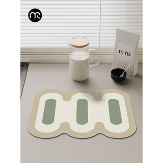 Munai almofada absorvente de cozinha, barra de secagem de utensílios de mesa, almofada de drenagem de torneira, lavatóri