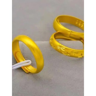 Areia ouro antigo método herança anel simples masculino feminino simulação cor de ouro Loach volta casal anel clássico a