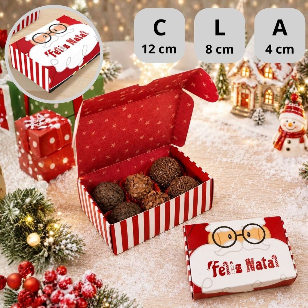 10 CAIXA P/ 6 DOCES DE NATAL 12X8X4 DIVERTIDO 6253 ( NATAL IDEIA 2026 ) — imagem 2 de 2