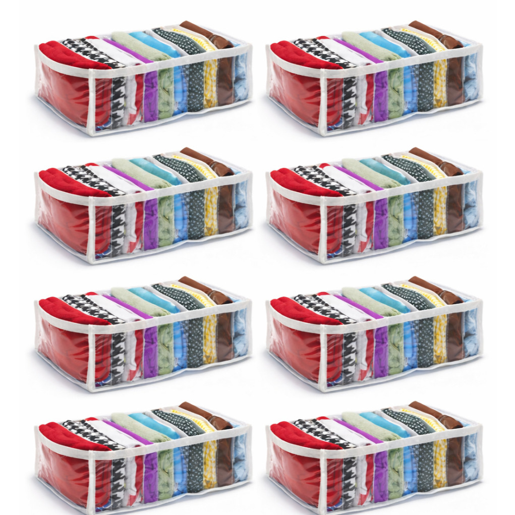Kit 8 Colmeia Organizadora de Gaveta tamanho M 34x18x10 para Camisetas Blusas Bermuda e Roupa Infantil pequena