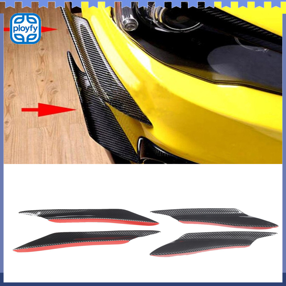 Ployfy CFTGIW Universal Bumper Spoiler Estilo Fibra de Carbono Kits de carroceria externa de carro Fácil instalação