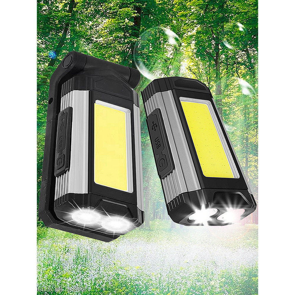 Cob luz de trabalho dobrável carregamento tipo-c carregamento forte ímã luz de emergência do carro luz de inspeção ilumi