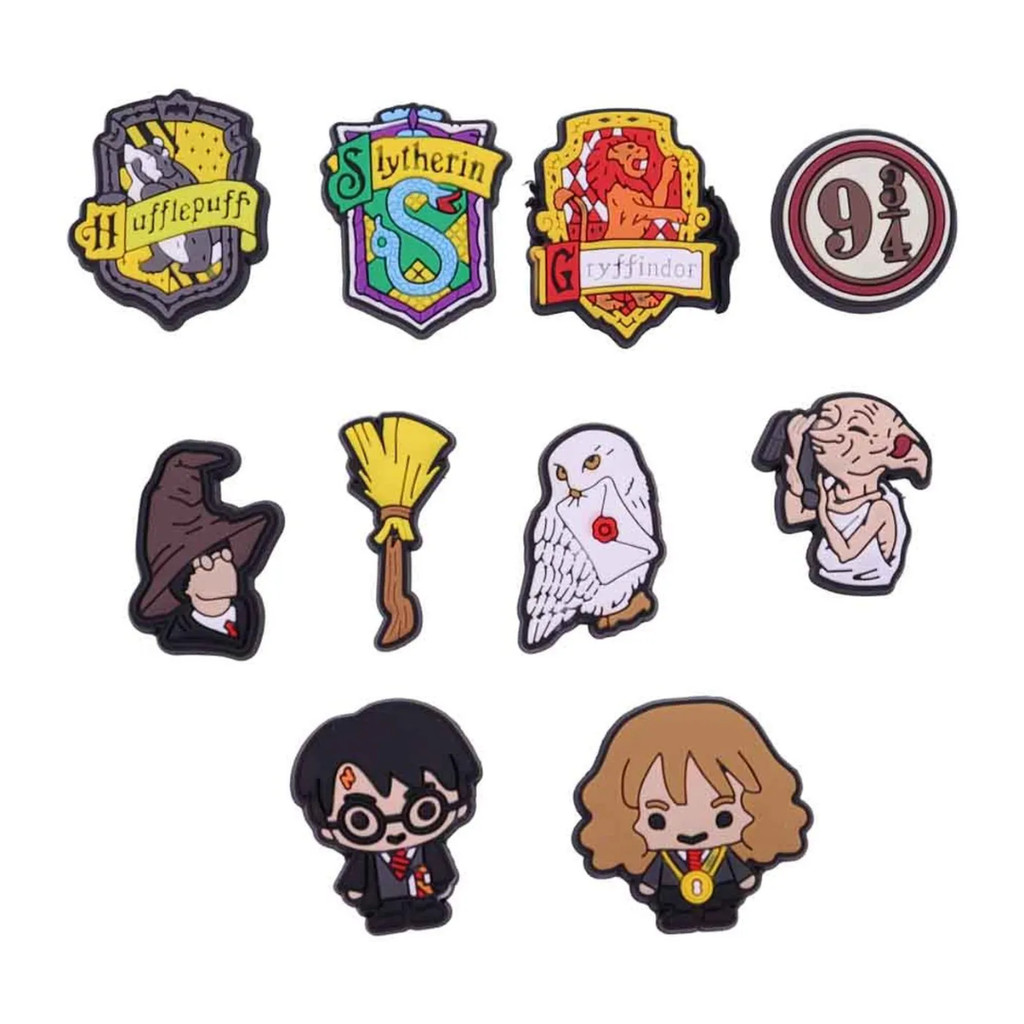 Kit 10 Pins Harry Potter para Babuche Broche Acessório de Sapato Pin