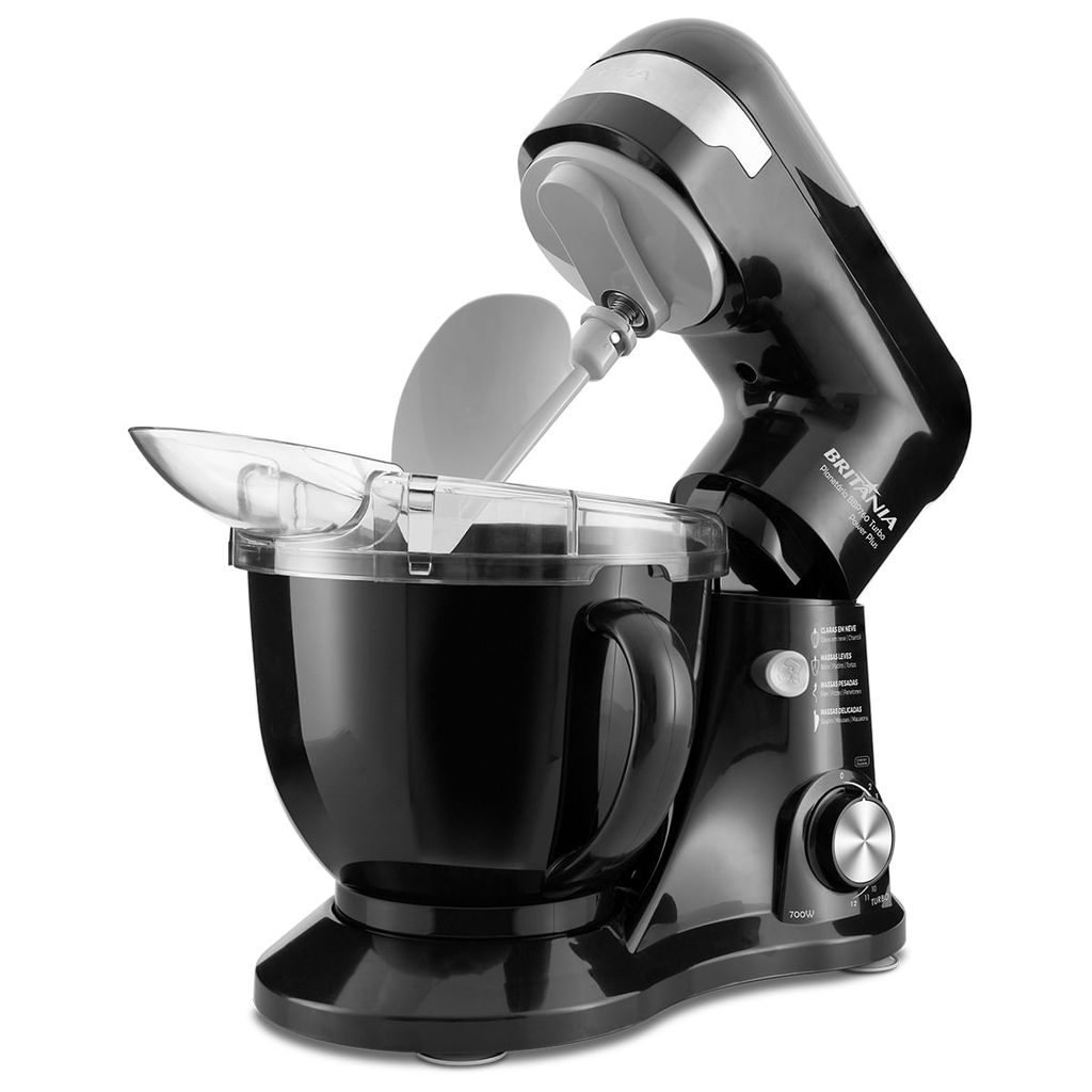 Batedeira Planetária Britânia BBP760P Power Plus Preta 700W - (Shopee)