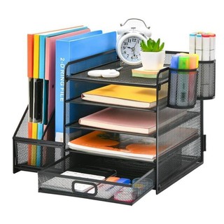 Organizador De Arquivo De Ferro Destacável Desktop A4 Armazenamento Vertical Em Rack De Escritório