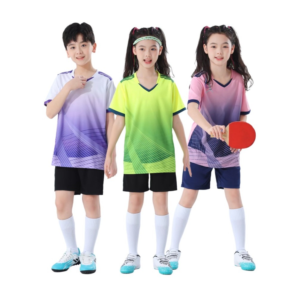Uniforme de vôlei infantil, uniforme de Badminton, meninos, manga curta, secagem rápida, estudantes da escola primária, 