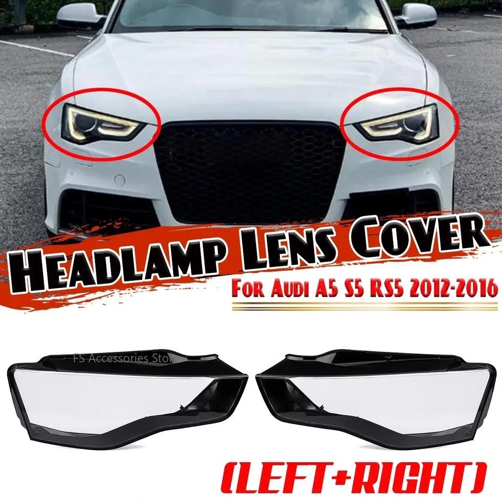 Tampa Do Farol Dianteiro Esquerdo/Direito , Transparente , Abajur , Lente Para Audi A5 S5 RS5 2012-2016 , Peças Automoti