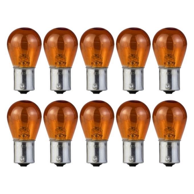 KIT 10 LÂMPADA PISCA 12V 21W 1 POLO PY21W BAU15S - TG1025006