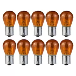 KIT 10 LÂMPADA PISCA 12V 21W 1 POLO PY21W BAU15S - TG1025006