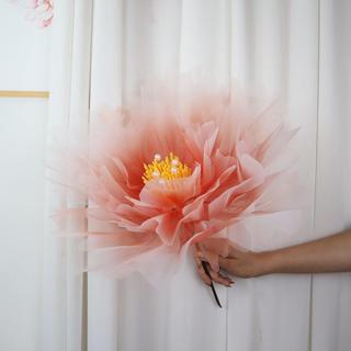 Flor De Peônia Artificial , Cabeça De Grande De Seda De 40/50 Cm , Pétalas Fofas Em Camadas , Flores Falsas Ao Ar 