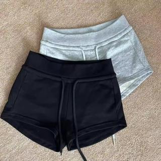 Americano quente menina cintura baixa cordão esportes Shorts feminino fino-ajuste mais magro olhar Casual exterior Wear 