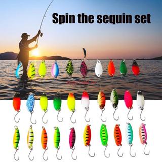 10 Pçs Colheres Pesca Iscas Metal Conjunto Truta Fundição Spinner Peixe Aço Agudos Gancho Anzóis