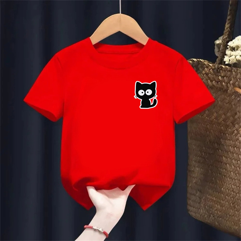 2026 Crianças Casual Impressão O-Pescoço Manga Curta Camiseta Tendência De Verão All-match Dos Desenhos Animados Pulôver