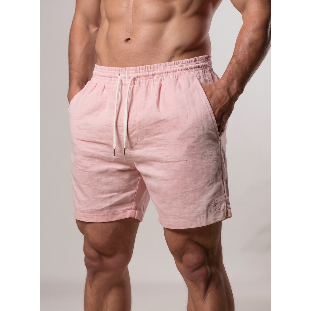 Kit 2 Bermudas Masculinas Linho Elastano Praiana Confortável Verão — Loja ALG