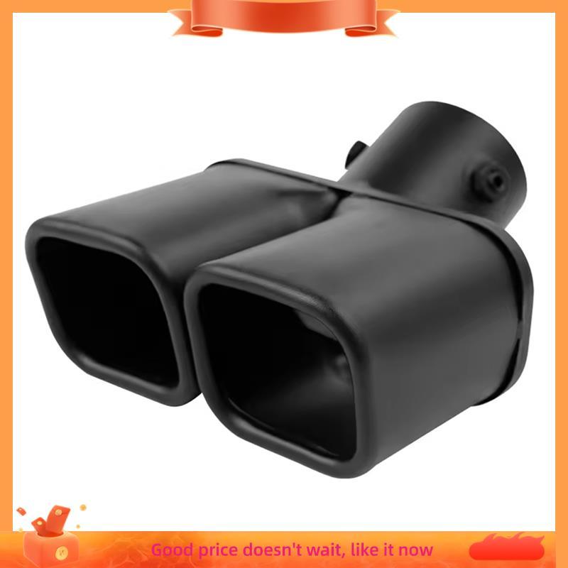 Ponta De Escapamento De Carro , Saída Dupla , Silenciador , Tubo Duplo , Pontas De Aço Inoxidável , Preto Escape