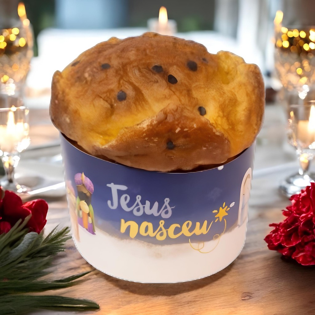 10 CINTA PARA MINI PANETONE - NATAL CRISTAO ID4481( IDEIA NATAL OUTLET ) (CHOCO)