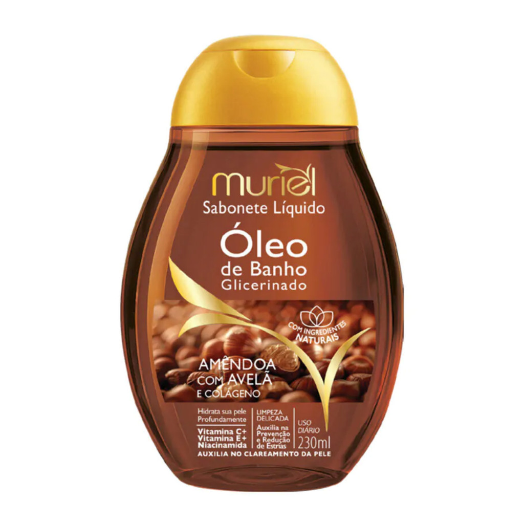 Sabonete Liquido Óleo De Banho Muriel Amêndoa Com Avela 230ml