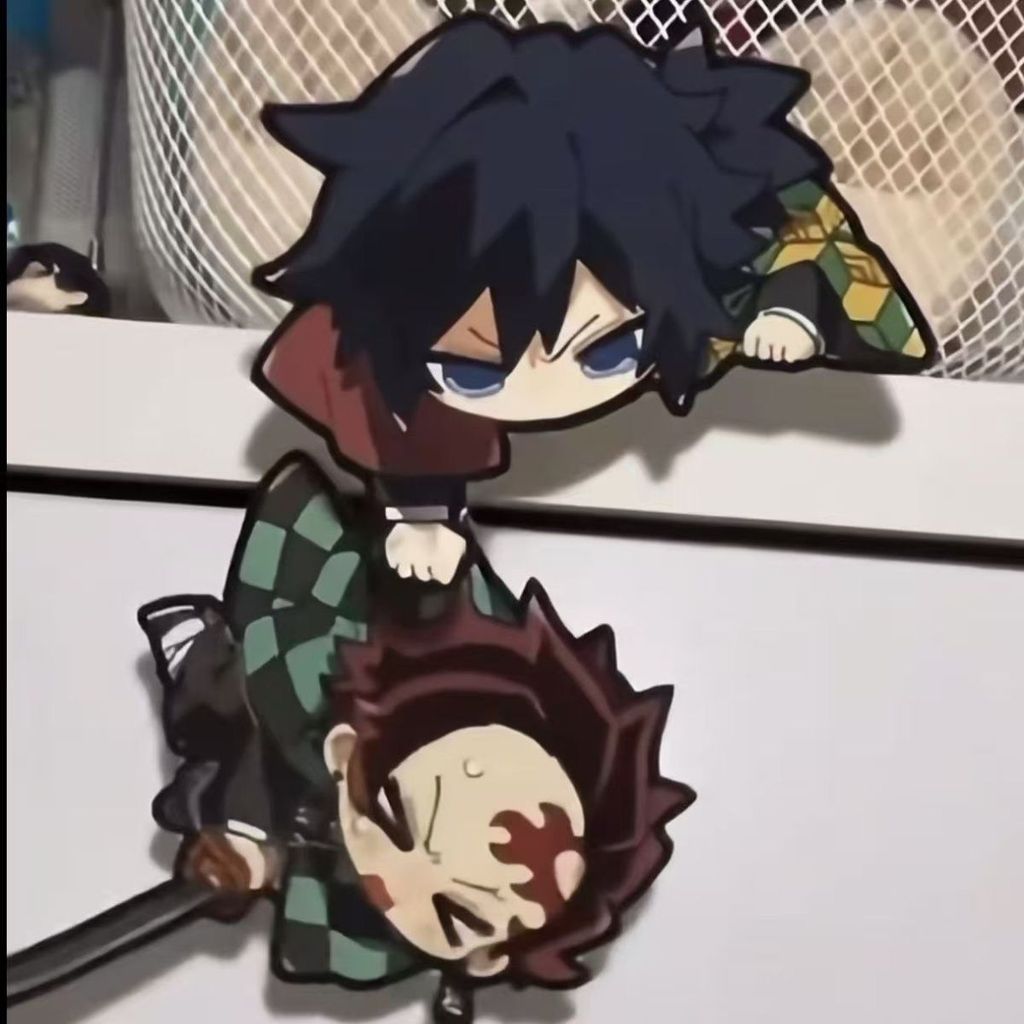 Casa @ mercadoria caseira Demon Slayer Tanjiro Tomiyoshi Yoshioka criativo acrílico sentado suporte ornamentos coleção p