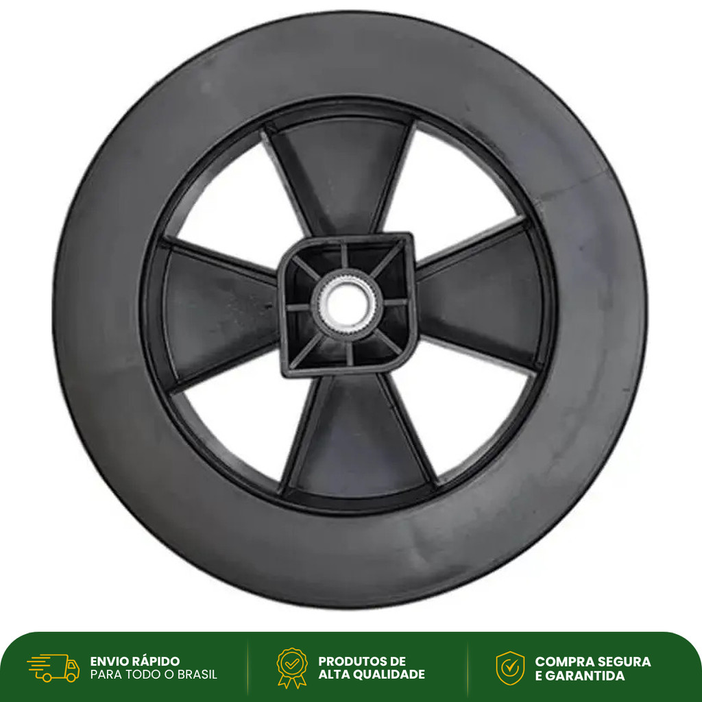 Roda Preta com Pneu para Cortador de Grama Trapp MC35 MC40 14,5 cm 2113.812