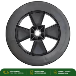 Roda Preta com Pneu para Cortador de Grama Trapp MC35 MC40 14,5 cm 2113.812