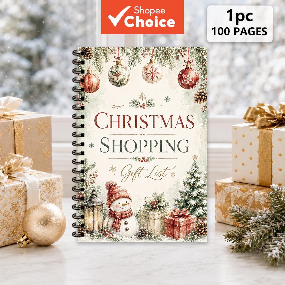 1 unidade Caixa de Presente de Boneco de Neve - Lista de Compras de Natal, Caderno de Planejamento, 100 páginas, Páginas
