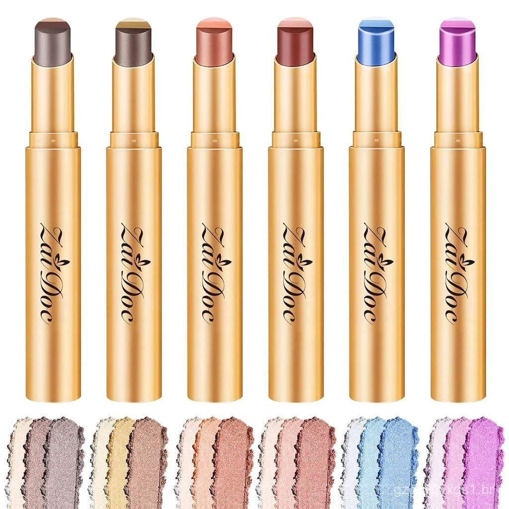 Conjunto de 3 bastões de sombra para os olhos, sombra de longa duração e à prova d'água, com vitamina E, ideal para maqu