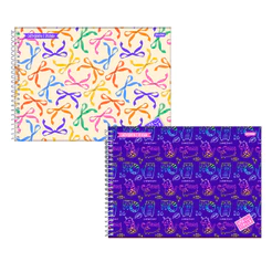 Kit com 2 Cadernos De Desenho 80 Folhas STELLA - JANDAIA