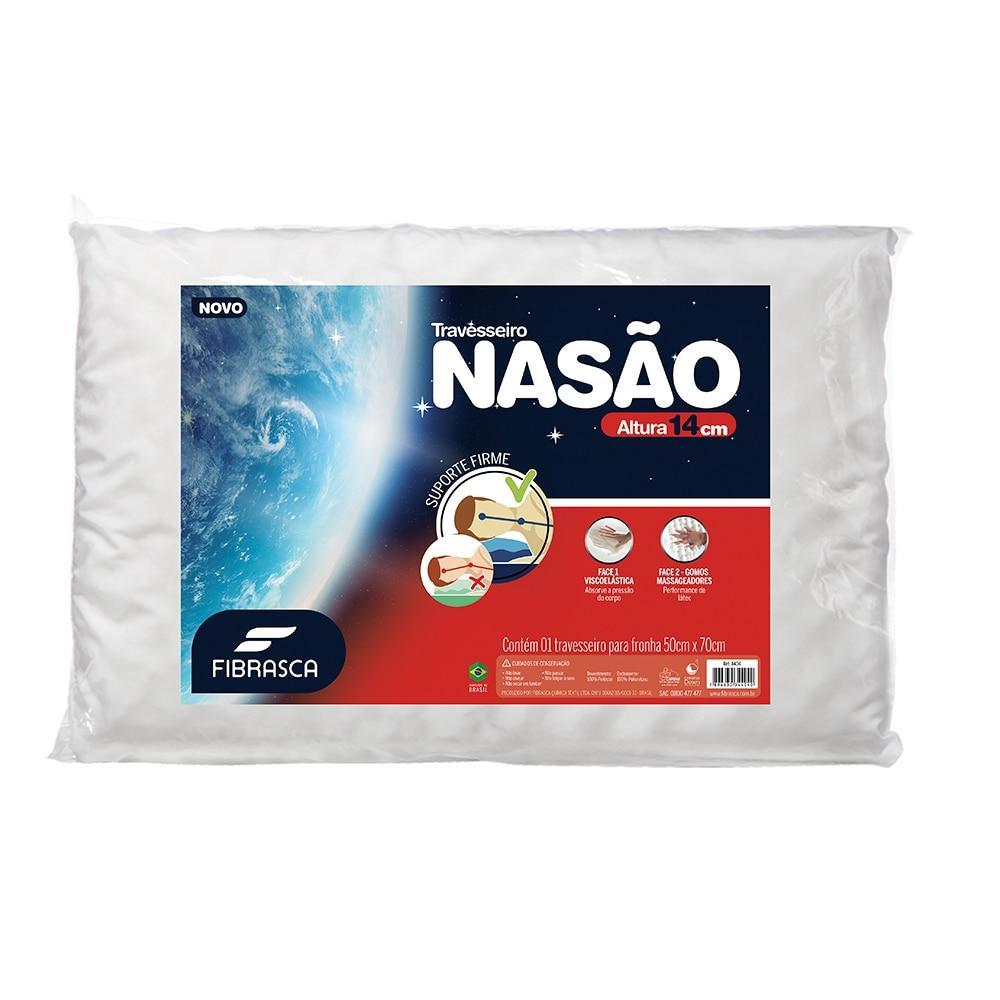 Travesseiro Fibrasca Nasa Alto Nasão Branco