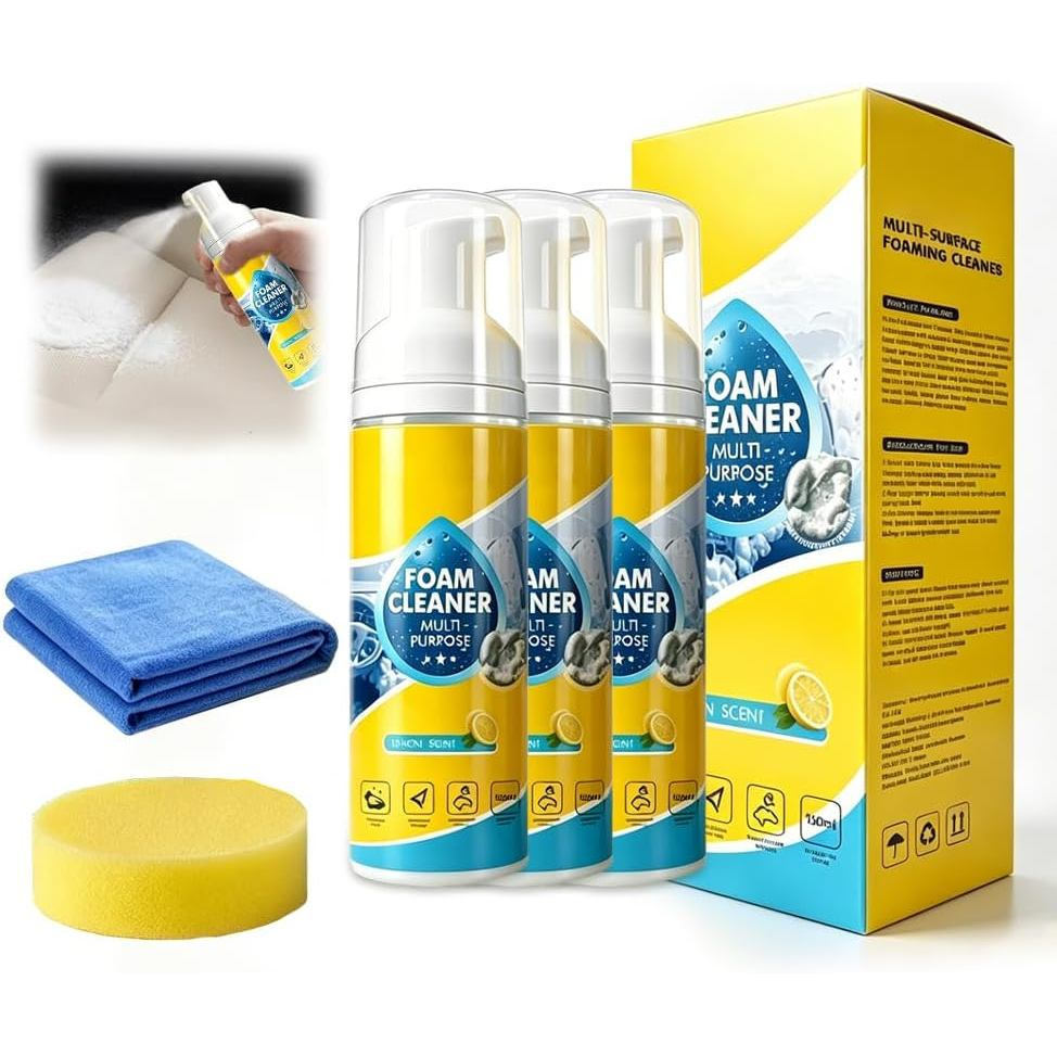 Detergente em espuma multi-enzimático 4 em 1, novo modelo 2026, detergente em espuma multiuso, limpeza profunda, remoção