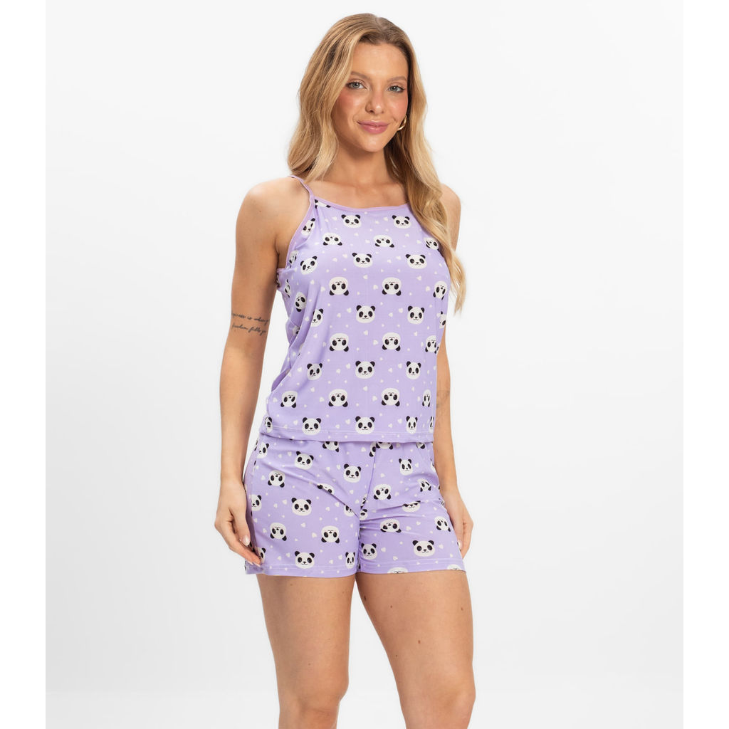 Short Doll Curto Feminino De Liganete Bella Ana Roxo