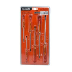 Chave Fenda e Phillips Famastil CrV Ponta Imantada Kit com 6