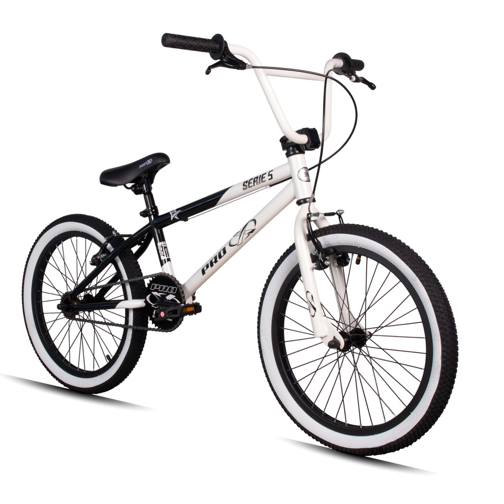 Bicicleta Bmx Aro 20 Retro ProX Serie 5 Pneu Balão Branco Preto
