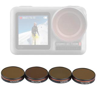 Kit de filtro de lente 4 em 1 8PL 16PL 32PL 64PL Filtros ND para DJI Osmo Action Camera Controle Exposição à luz