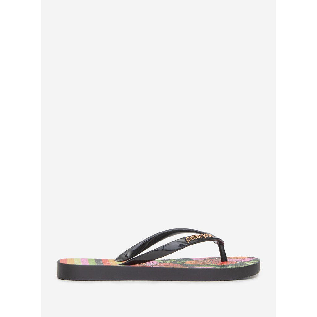Chinelo Petite Jolie Fresh Preto/Floral 26 PJ6969 — imagem 2 de 2