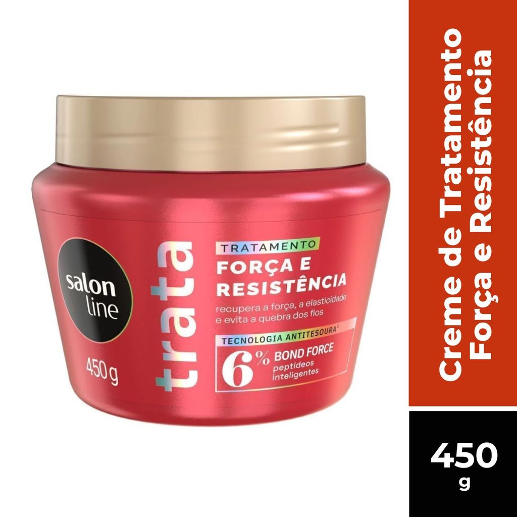 MÁSCARA DE TRATAMENTO SALON LINE TRATA FORÇA E RESISTENCIA 450G