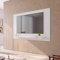 Painel para TV até 50 Polegadas 135CMX90CM Safira Branco Branco