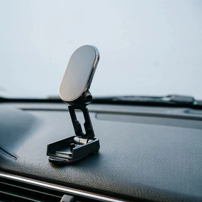 1 Kit Suporte Magnético Forte Para Telefone De Carro Giratório Smartphone Celular Dobrável