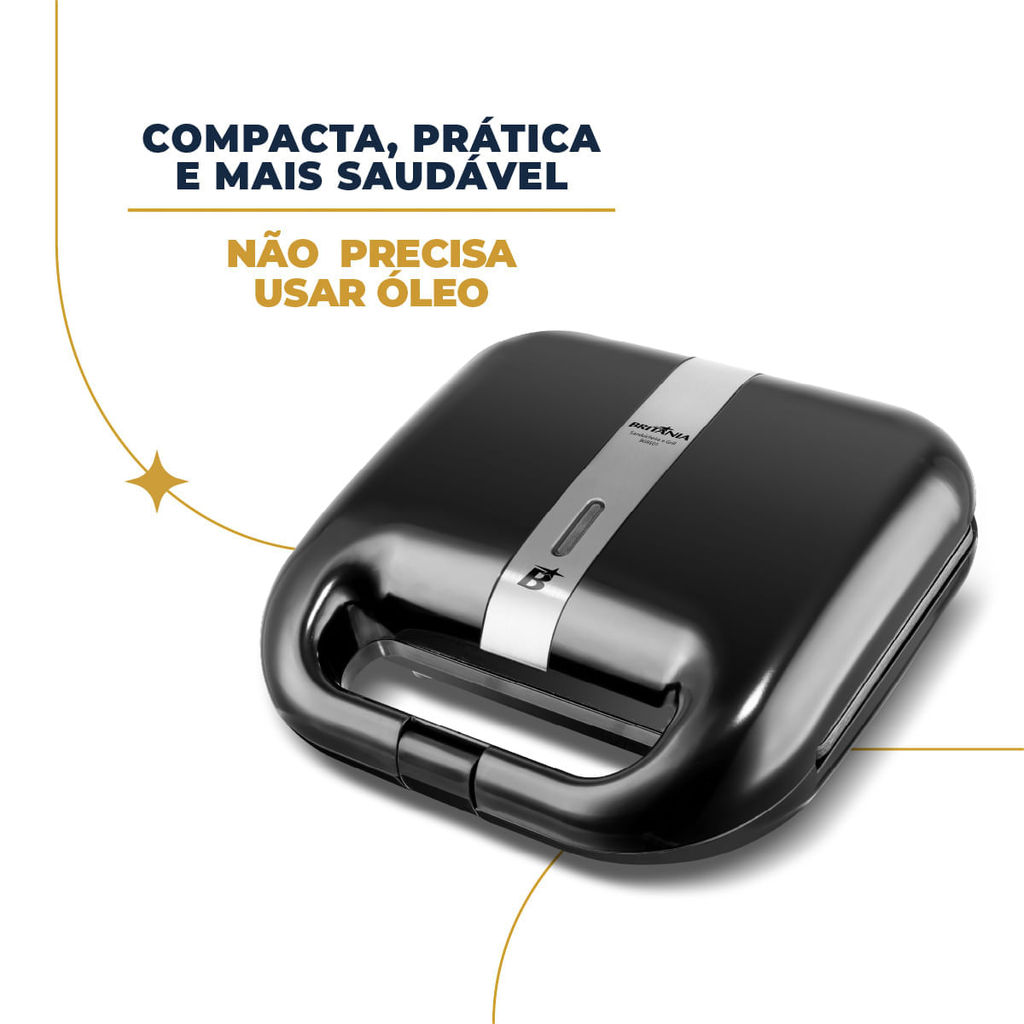 Sanduicheira e Grill Britânia 2 em 1 750W BGRE01 · foto 2