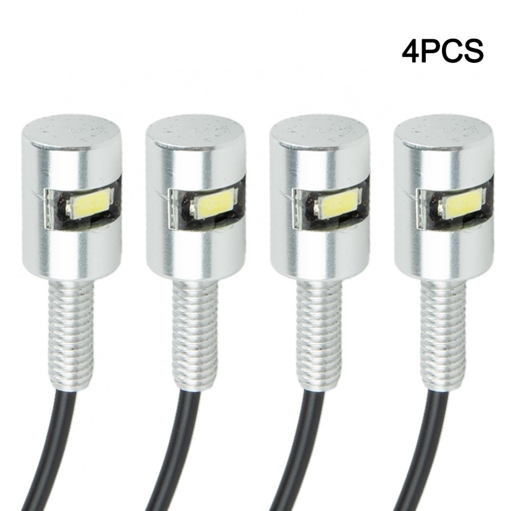4X Motocicleta Carro SMD LED Luz Da Placa De Licença , Parafuso Lâmpada Lâmpadas Universal #