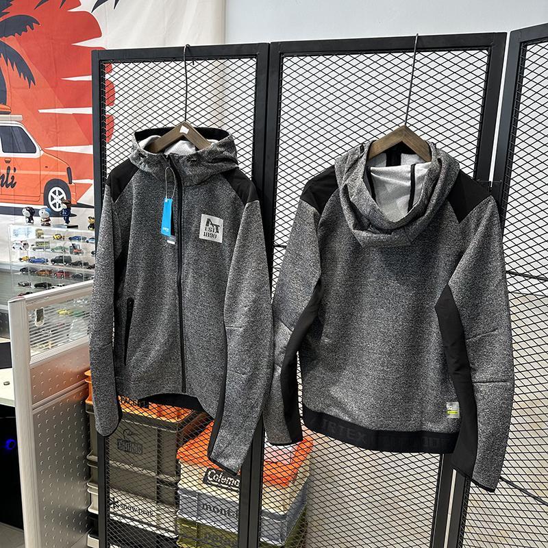 Pedido doméstico masculino primavera outono estiramento moletom esportivo com capuz jaqueta Cardigan